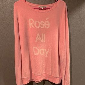 Wildfox Pink Rosè Sweatshirt